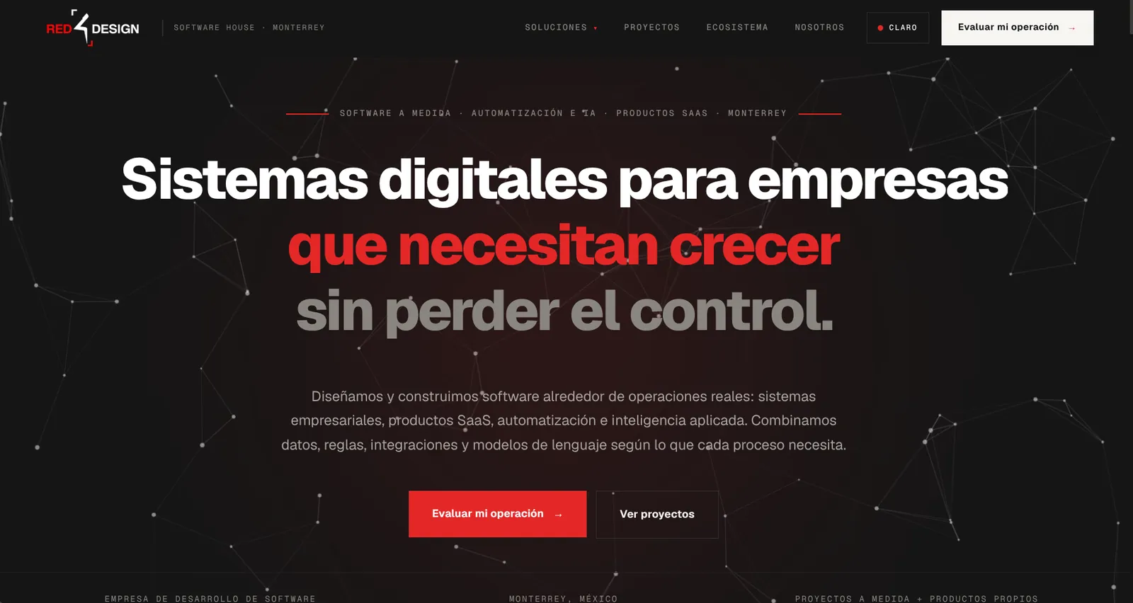 Captura: Sitio corporativo con CMS para Redfordesign